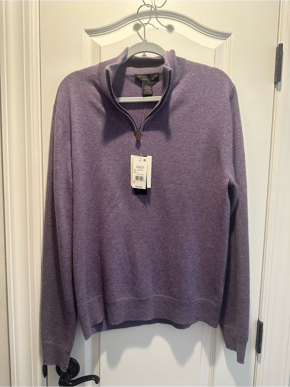 Bloomingdale’s : The Men’s Store - Quarter Zip Cashmere Sweater - NWT - Purple